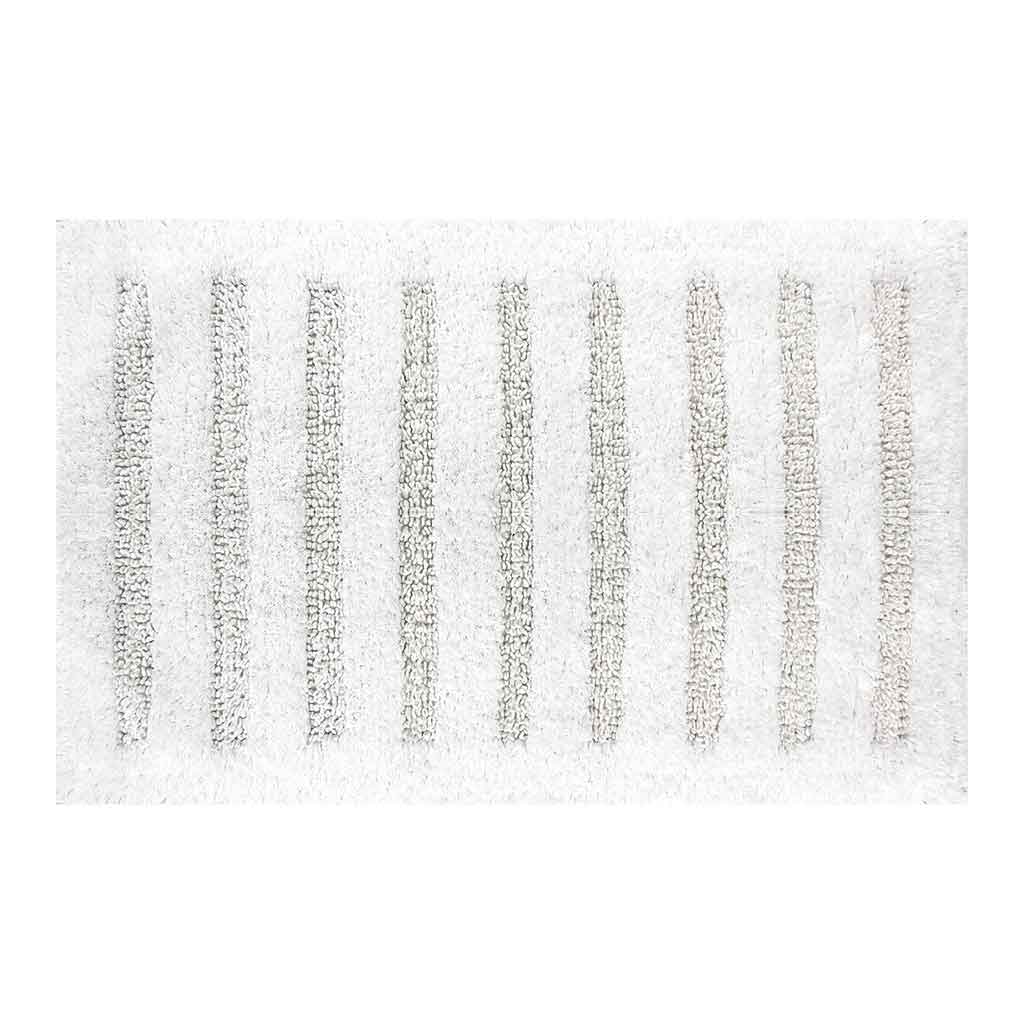 Alfombra de baño blanco con detalle geométrico 50X80CM