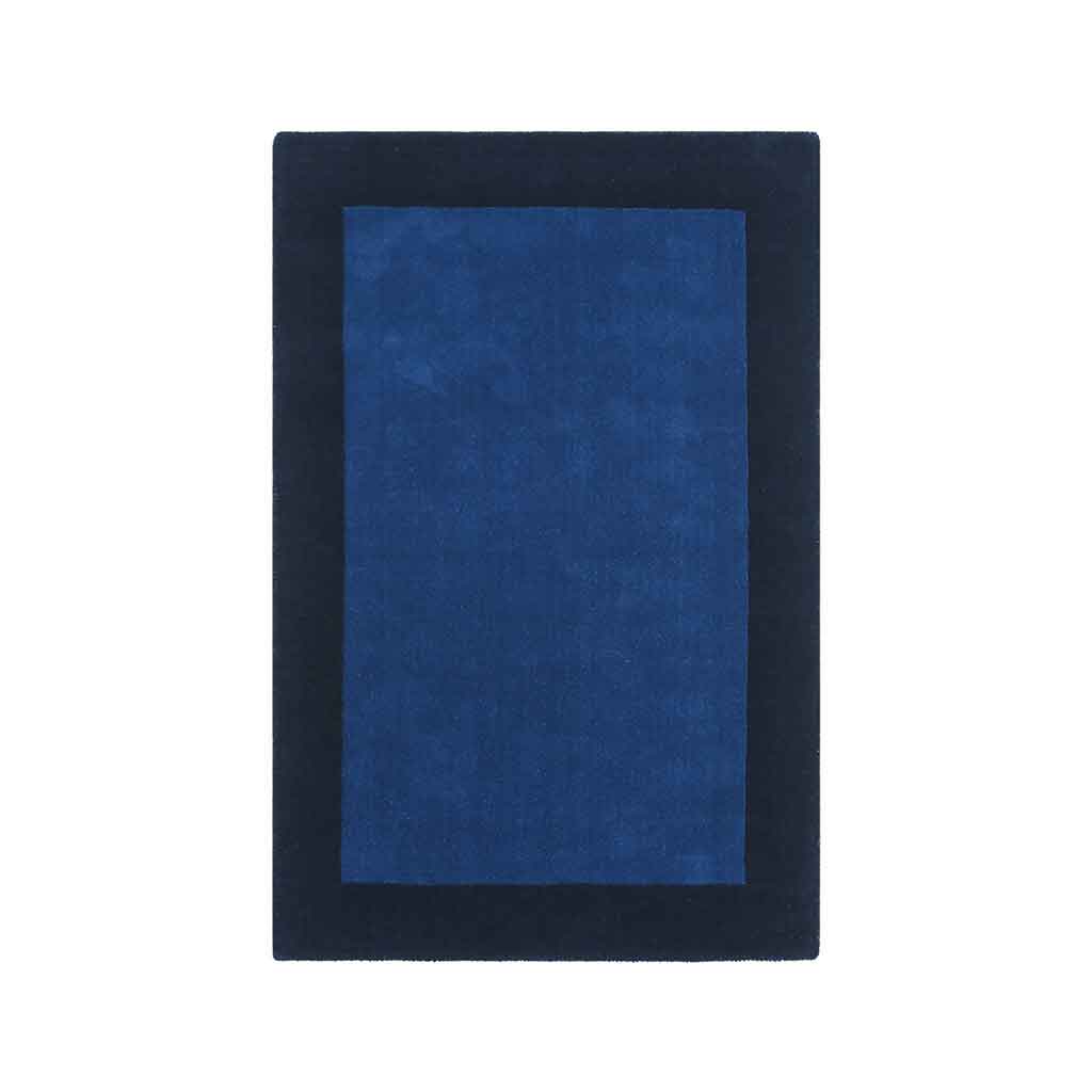 Alfombra De Lana Azul 150x210cm
