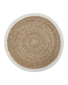 Individual Redondo Con Diseño Beige 38Cm
