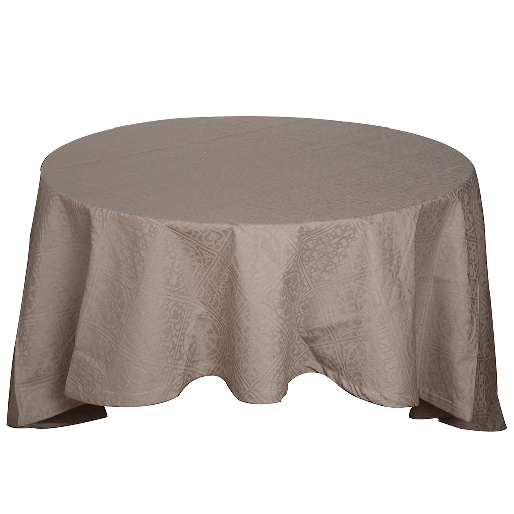 Mantel Redondo Estampado En Alto Relieve