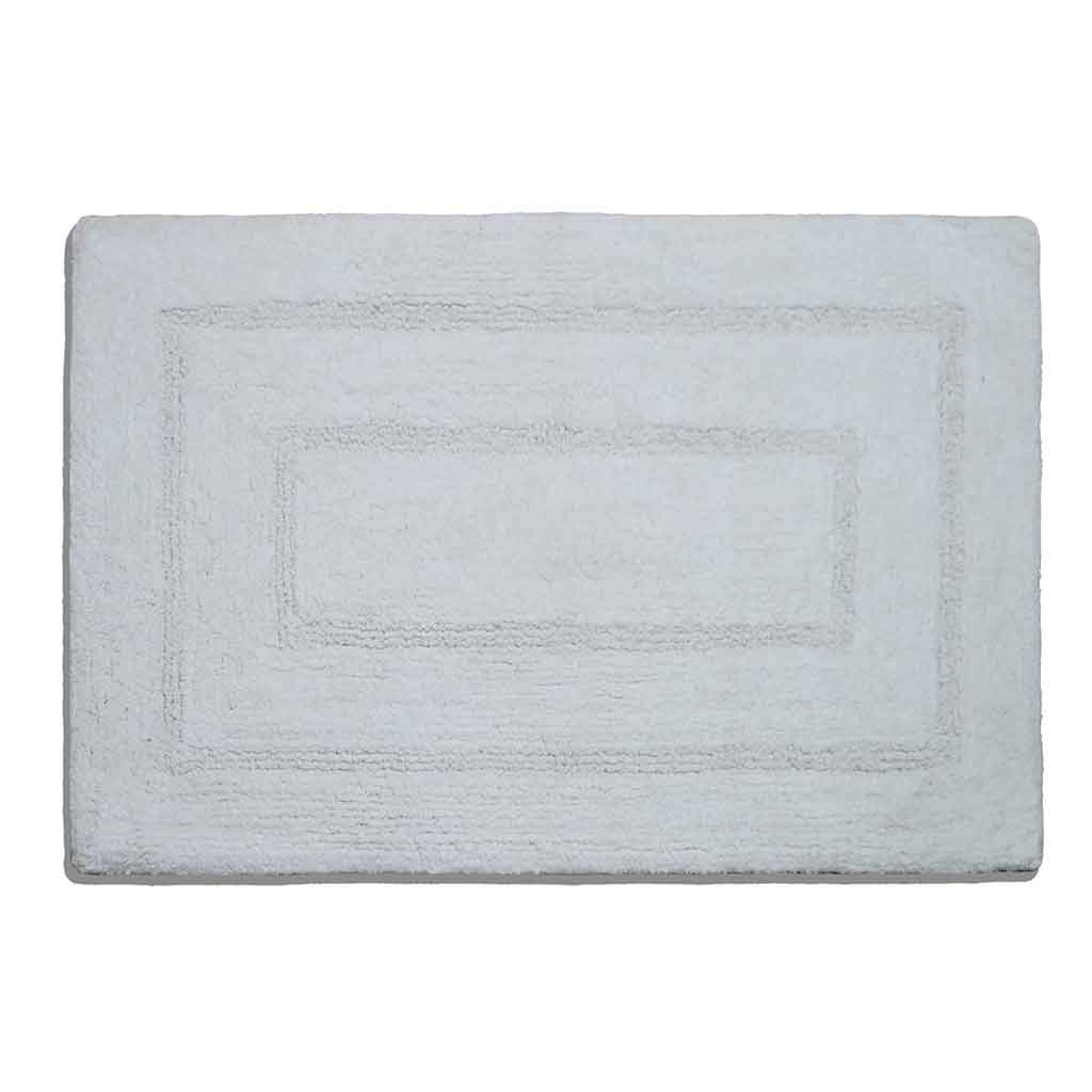 Alfombra De Baño Blanco Algodón 50X80Cm