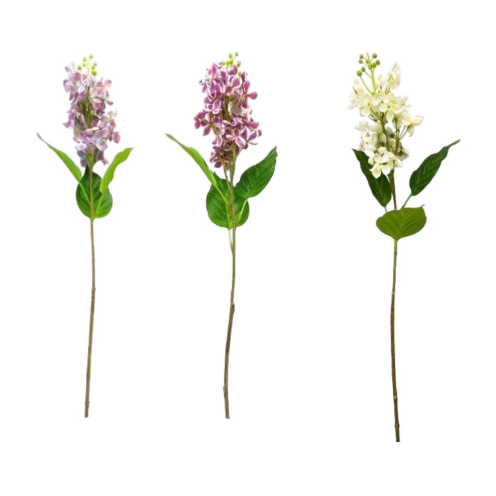 Flor Decorativa De Lilas Surtidas 64cm
