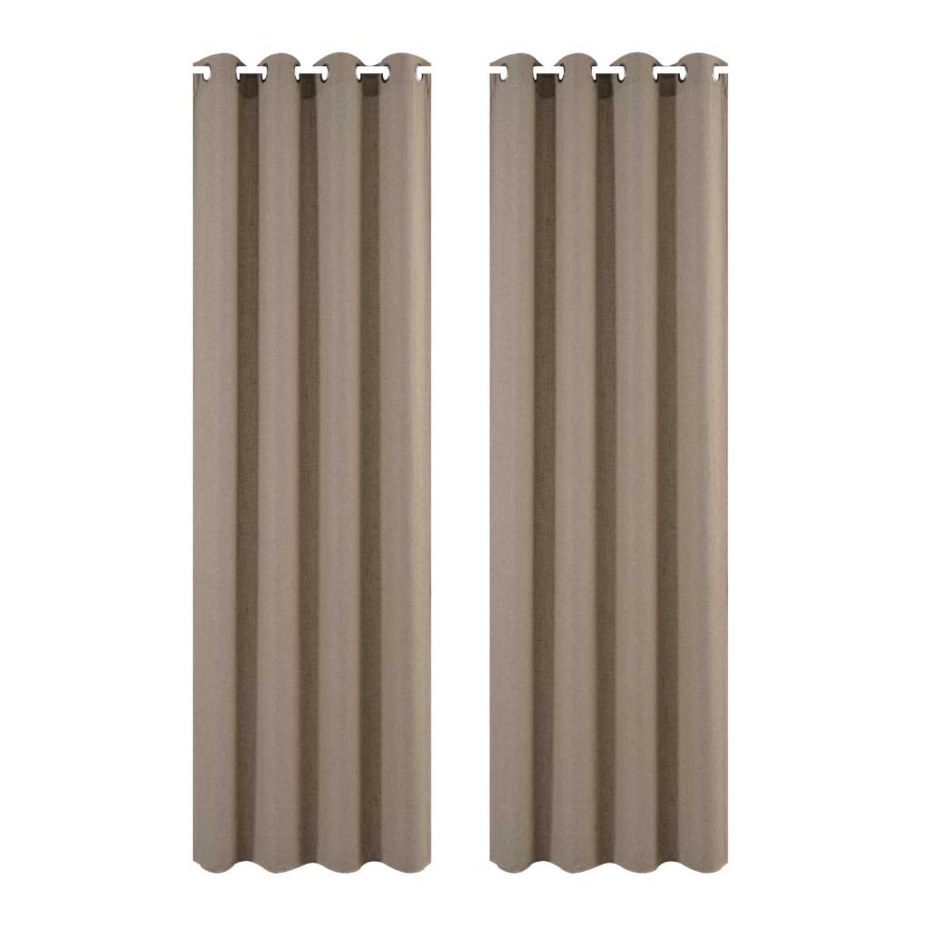 Cortina de poliéster moderno gris