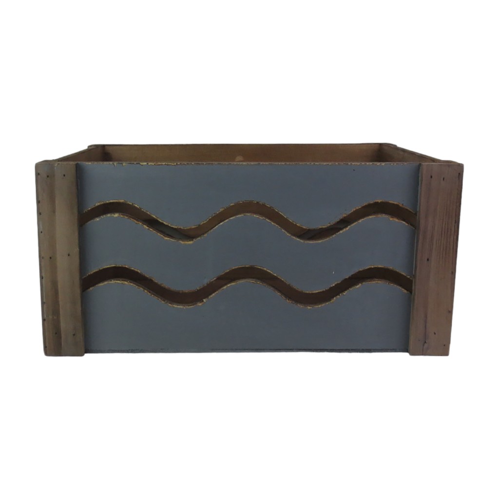 Cesta Decorativa De Madera 30X20X15Cm