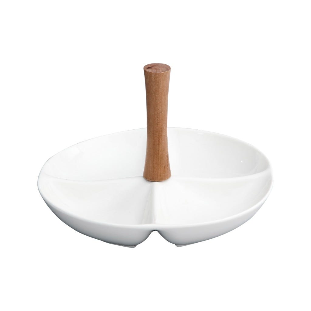 Bandeja Dividida Para Servir 25Cm