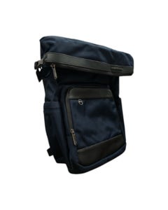 Mochila Azul Navy Con Cierre Enrollable