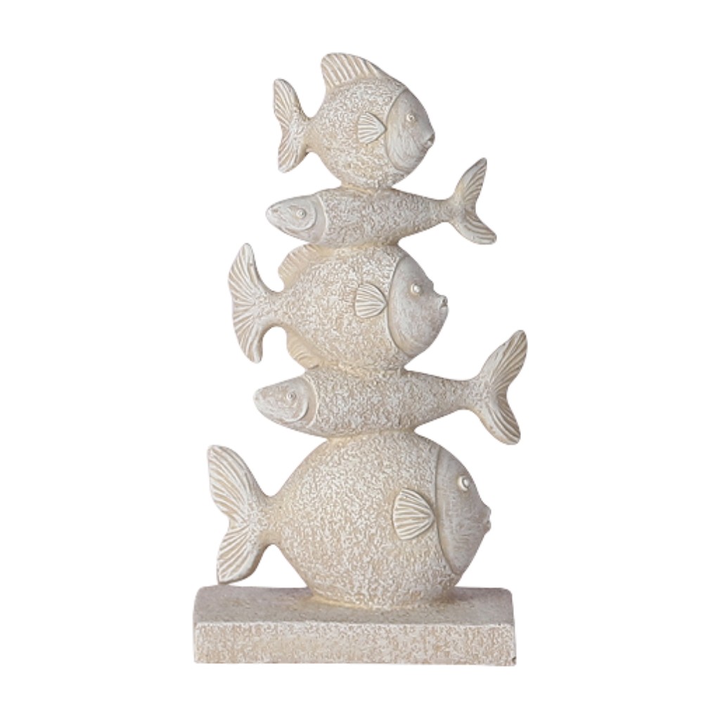 Figura Decorativa Torre De Peces 14x8.5x26cm