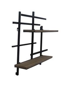 Estante de Pared Negro de Hierro