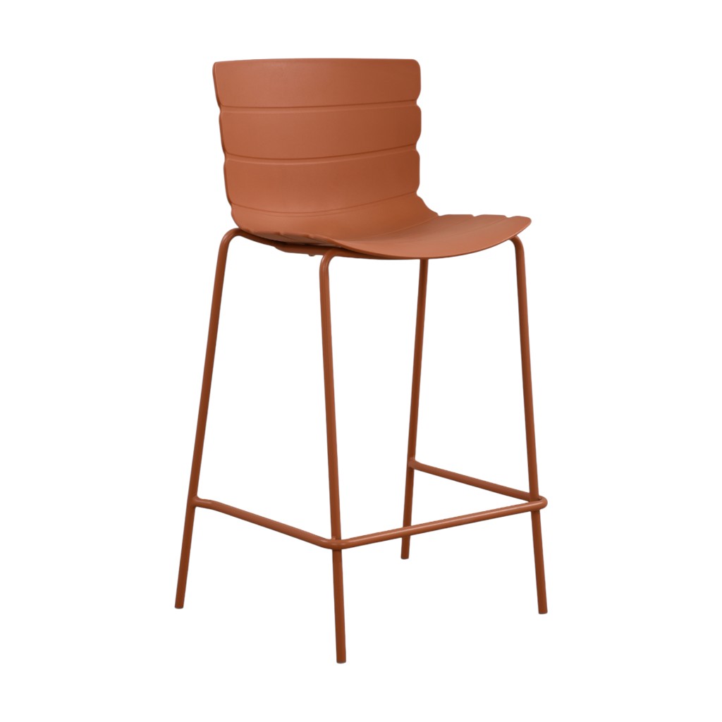 Silla De Bar Naranja Sol 43,5X52,5X93Cm