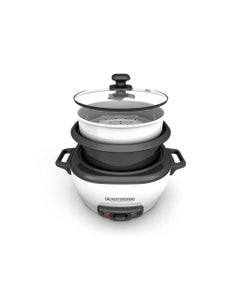 Olla arrocera blanca de 14 tazas Black and Decker