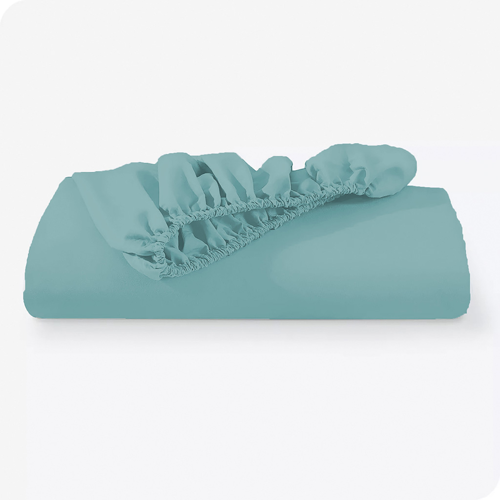 Sábana Bajera Azul Claro Queen 152X203+30Cm