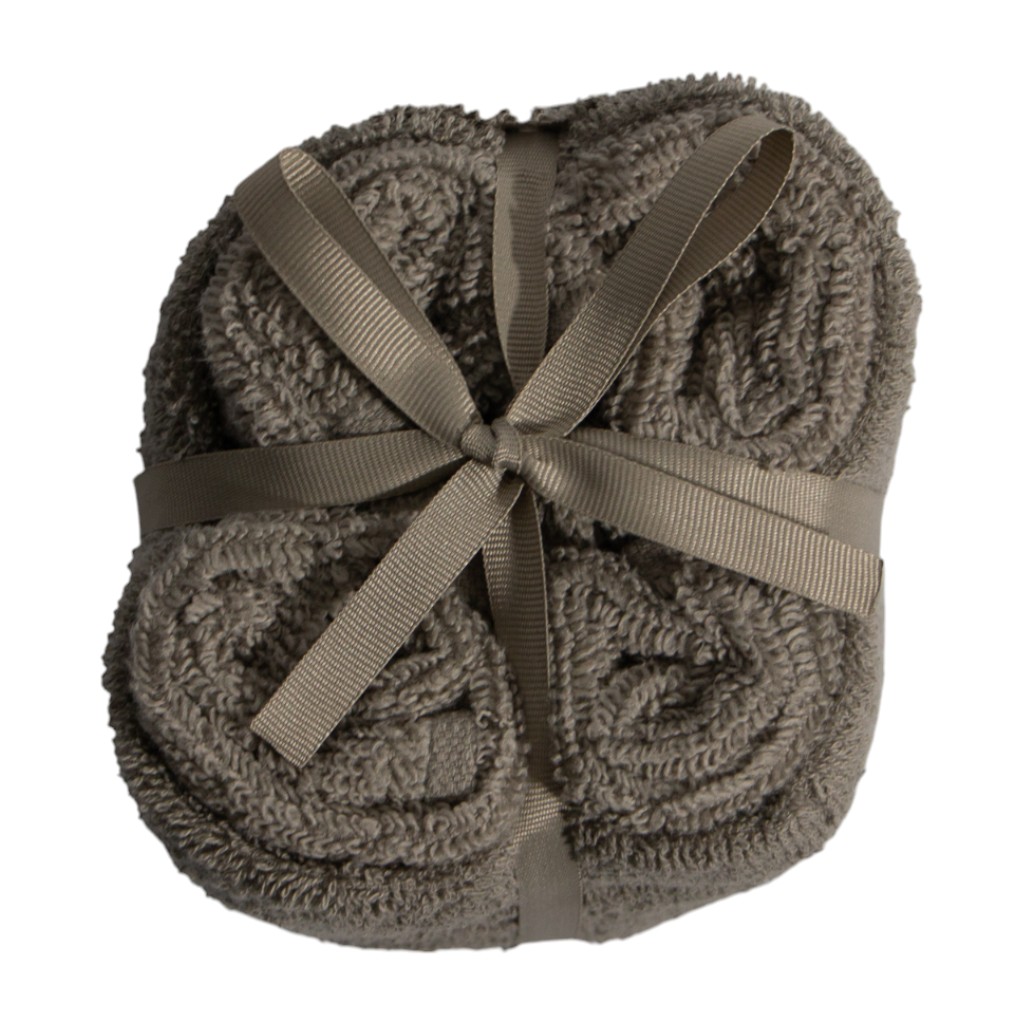 Toalla Set 4Pzs Color Gris Pardo 30X30Cm