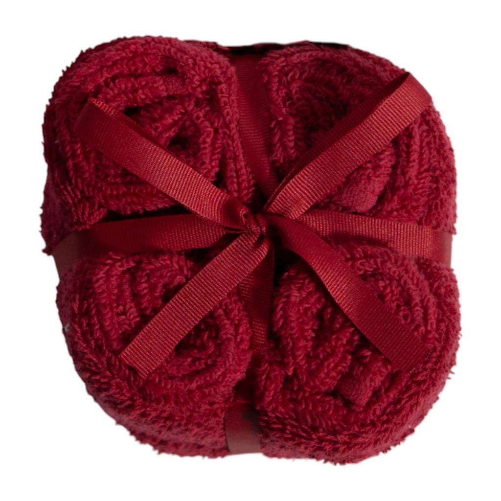Toalla Set 4Pzs Rojo 30X30Cm