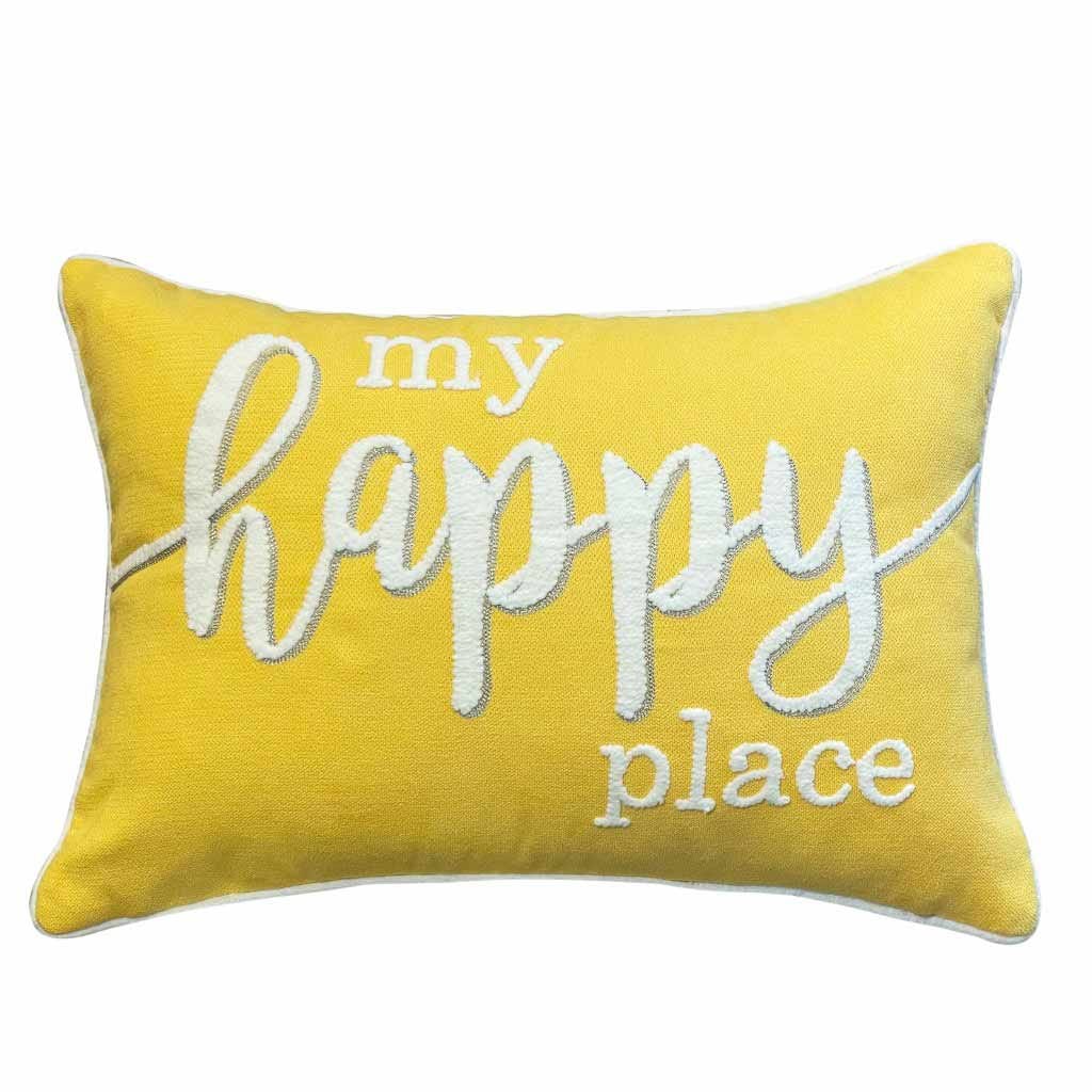 Cojín Amarillo "My Happy Place" 35x50cm