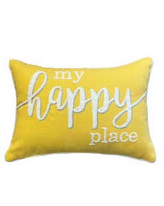 Cojín Amarillo "My Happy Place" 35x50cm