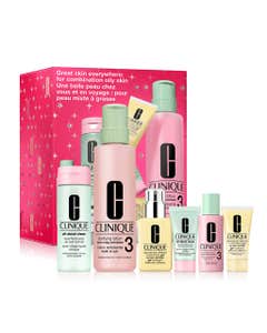 Clinique Set Tratamiento Rutina 3 Pasos Rostro: Piel Mixta-Grasa Holiday
