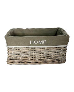 Cesta Para Ropa Con Forro De Tela Verde 36x26x16cm