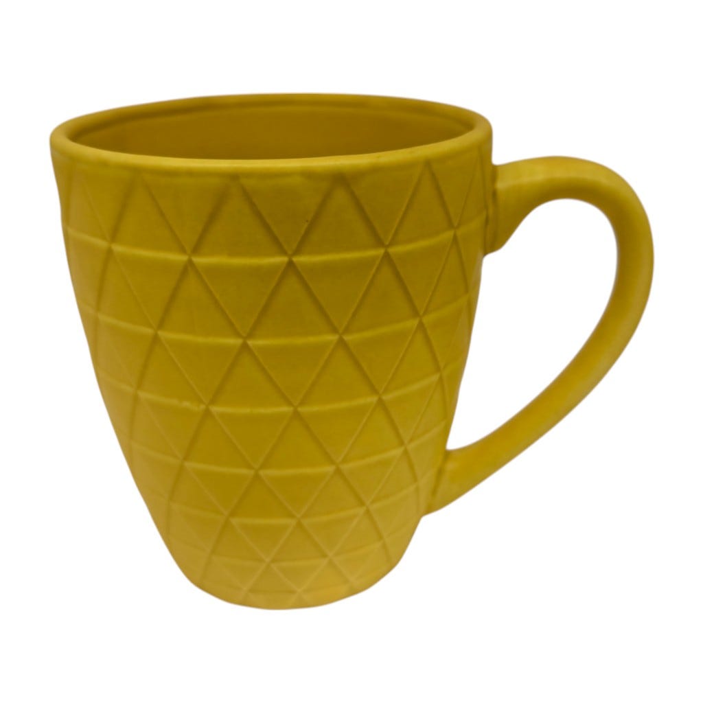 Set De 4 Tazas Amarillas 12oz