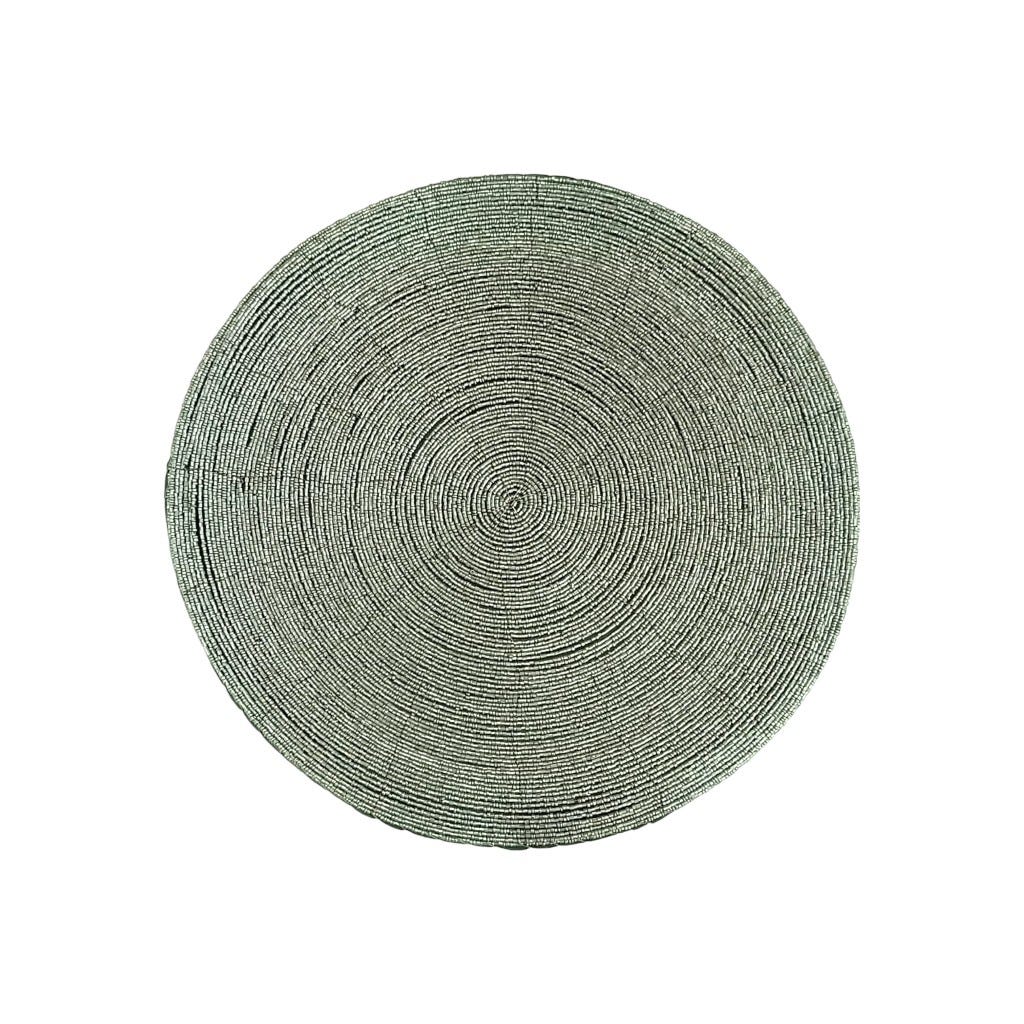 Individual Redondo De Color Plateado 35cm