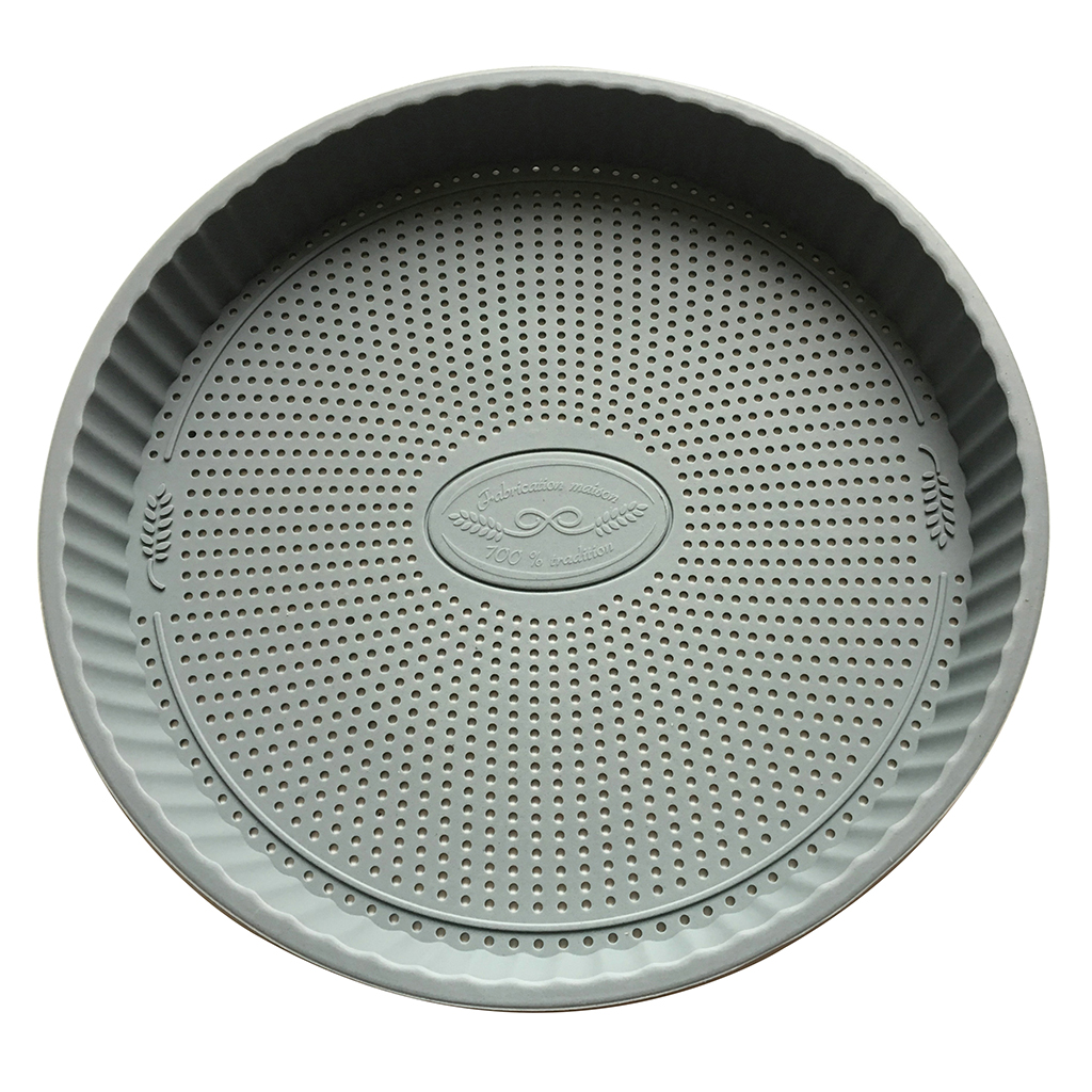 MOLDE PARA PIE GRIS 26.5X26.5X3CM