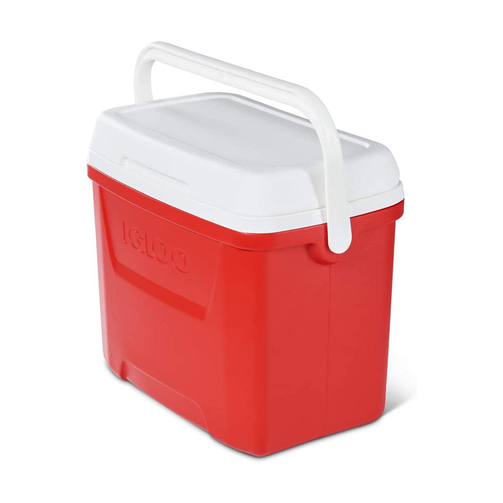 Hielera roja con 28 cuartos Igloo