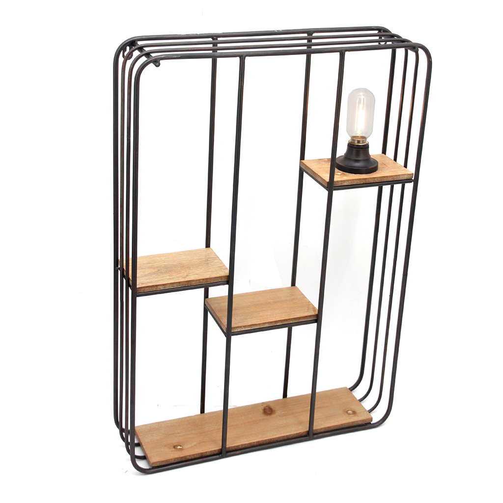 Estante De Pared De Metal Con 3 Niveles