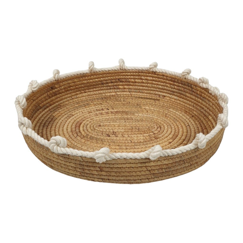 Cesta Redonda Decorativa 45X37X10Cm