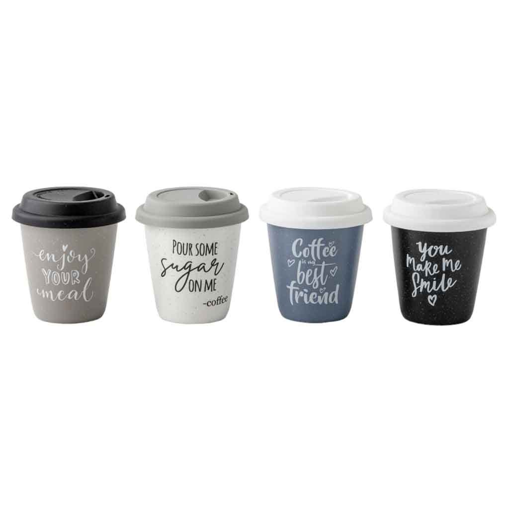 Taza Con Tapa Surtidas 290Ml