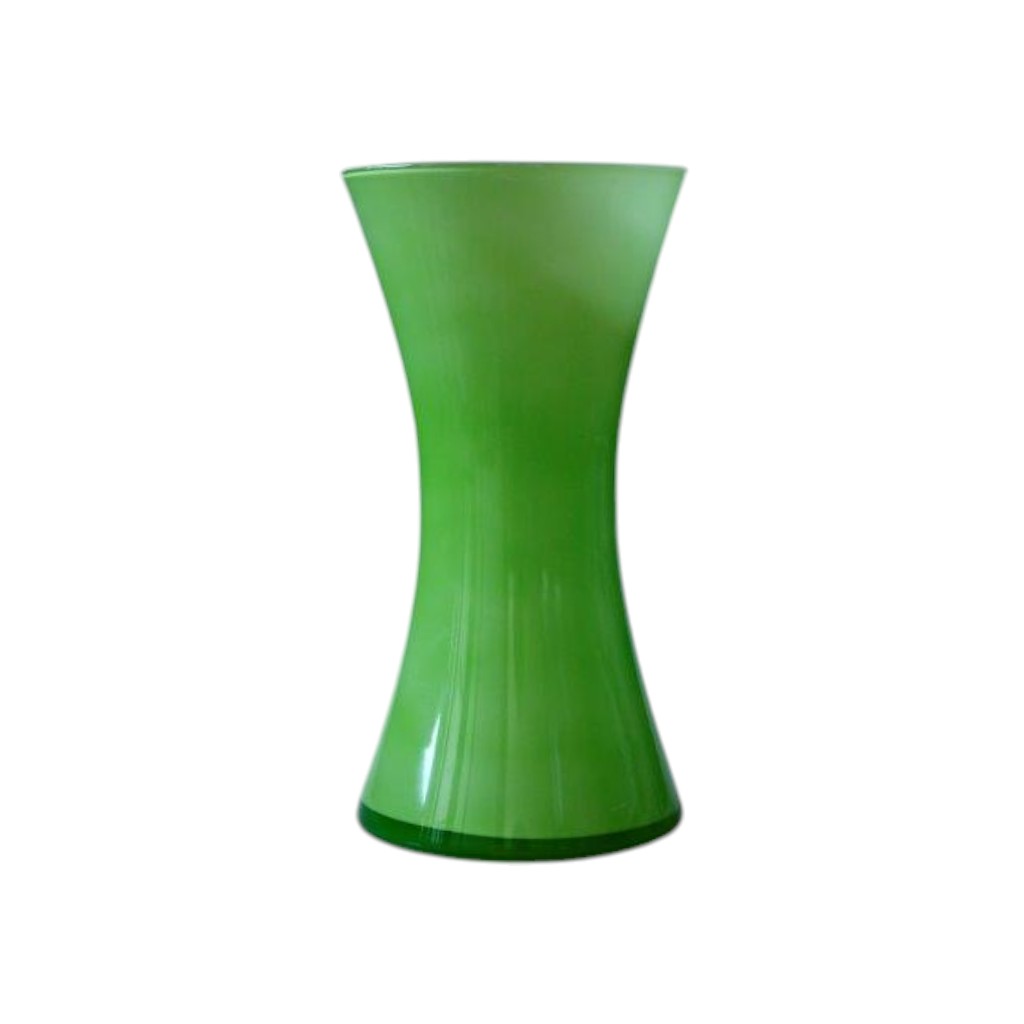 Jarrón De Vidrio Verde 17Cm