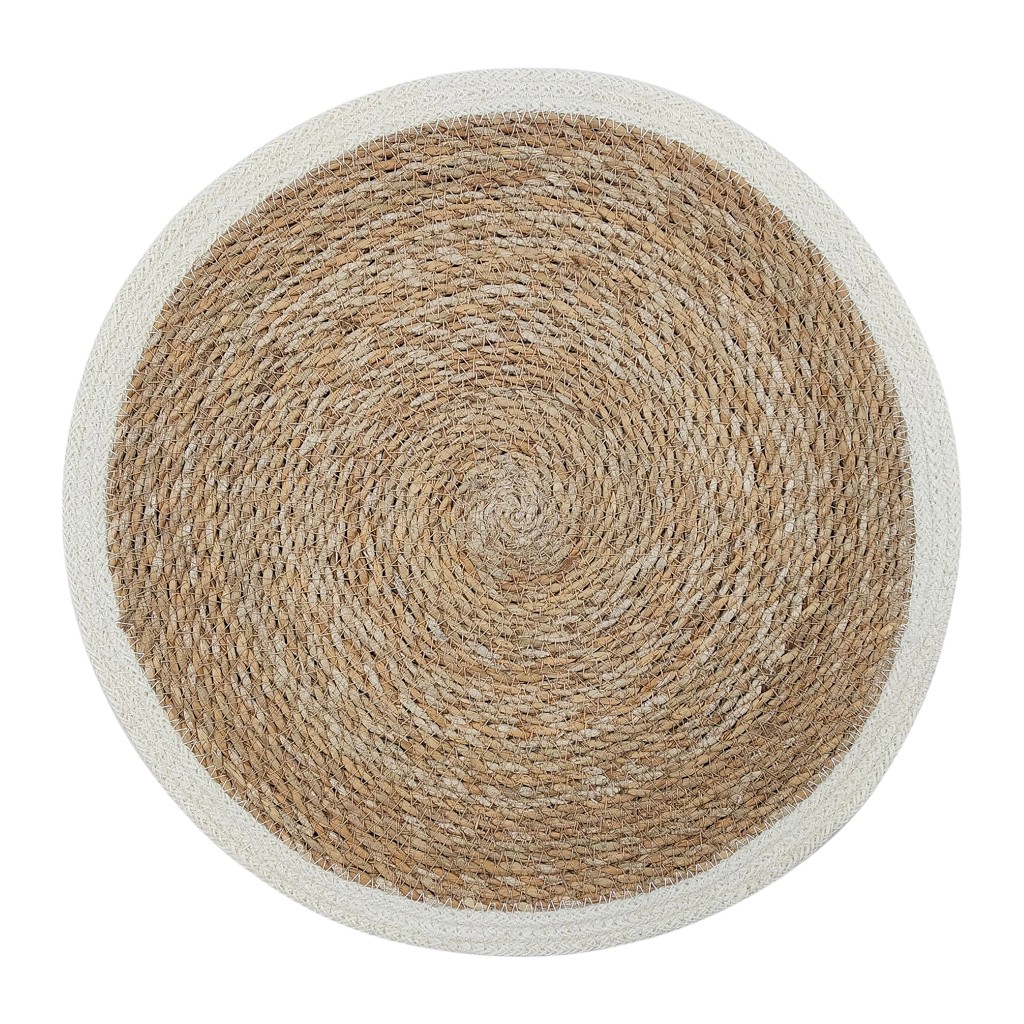 Individual Redondo Con Diseño Beige 38Cm