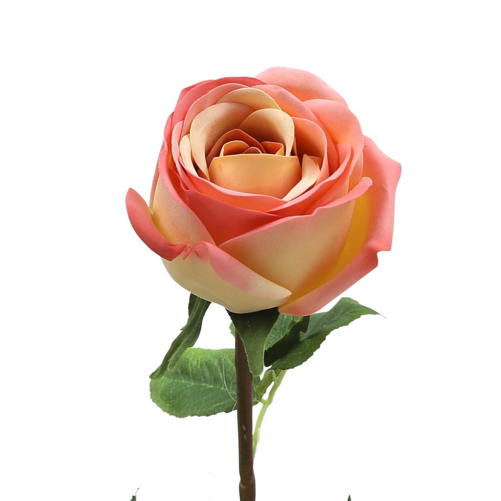 Rosa Naranja Artificial 70Cm