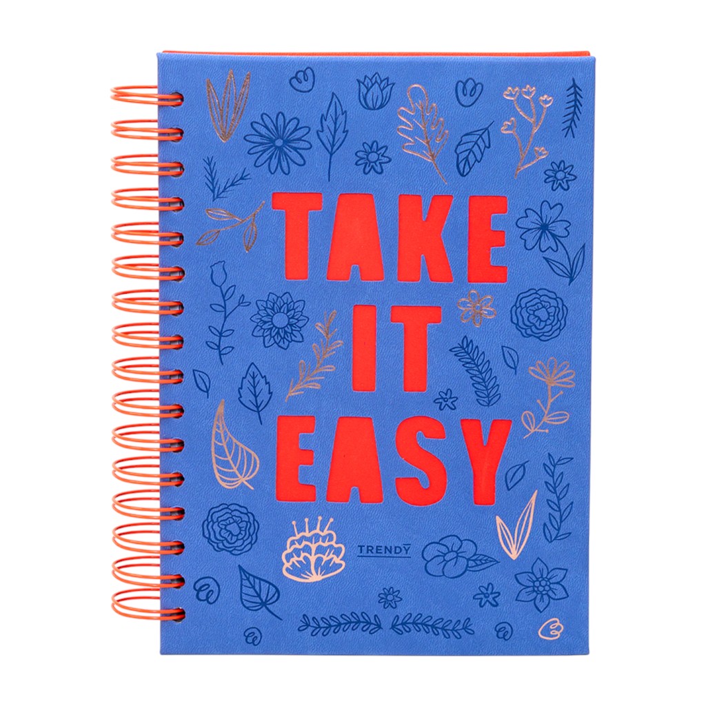 Agenda Estampado De Hojas "Take It Easy"