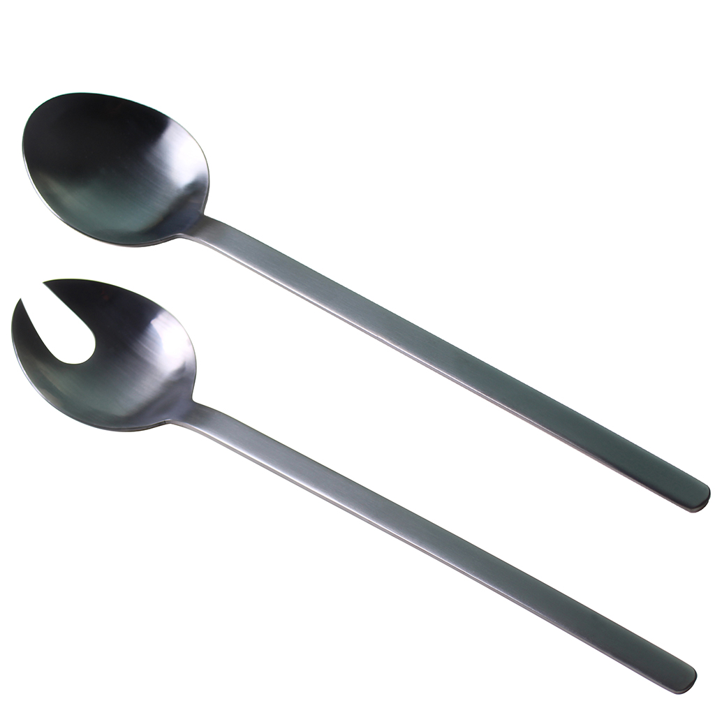 Utensilios Para Ensalada Acero Plateado