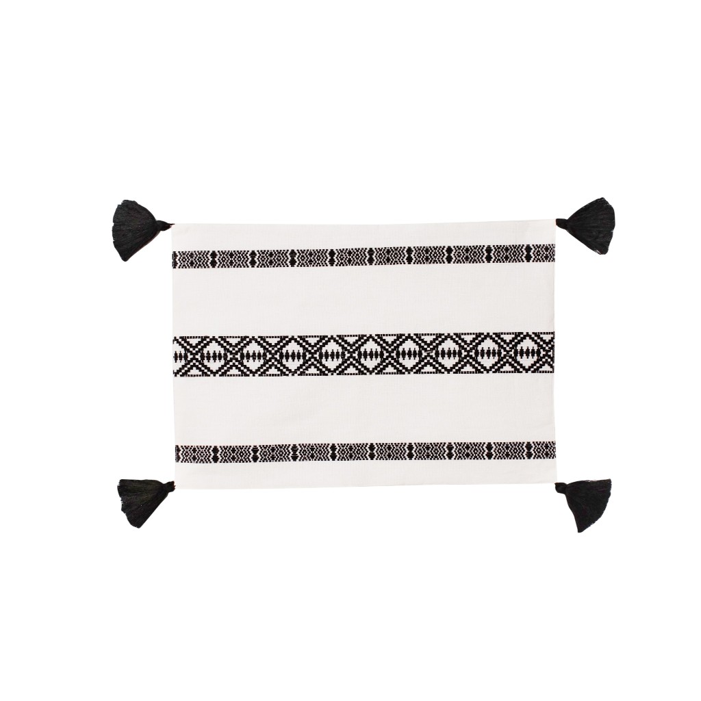 Individual Beige Con Borlas 33X48Cm