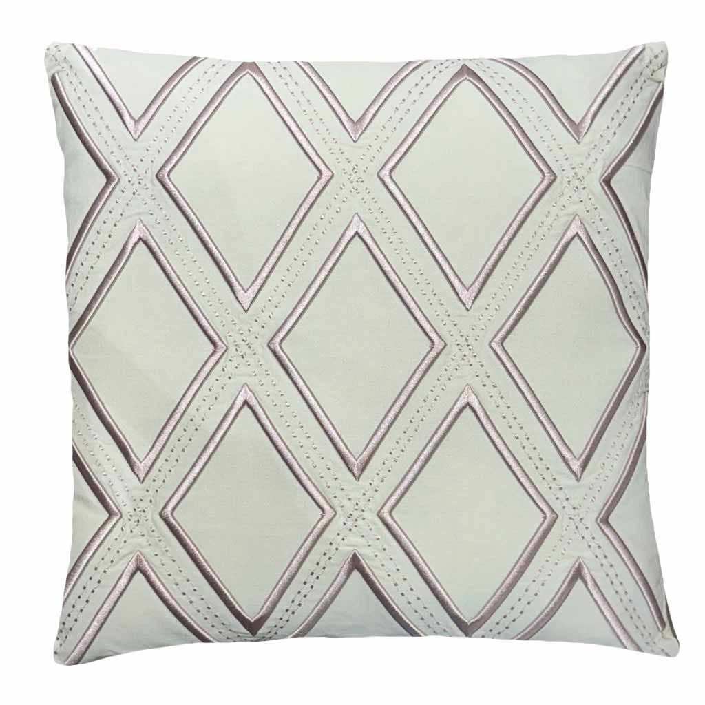 Cojín Blanco Estampado Rombo 50x50cm