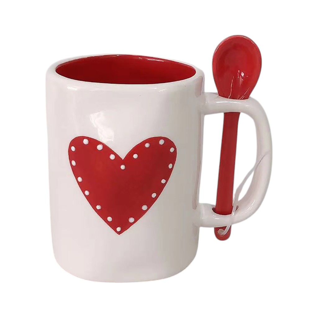 Taza De San Valentín Con Cuchara 16oz