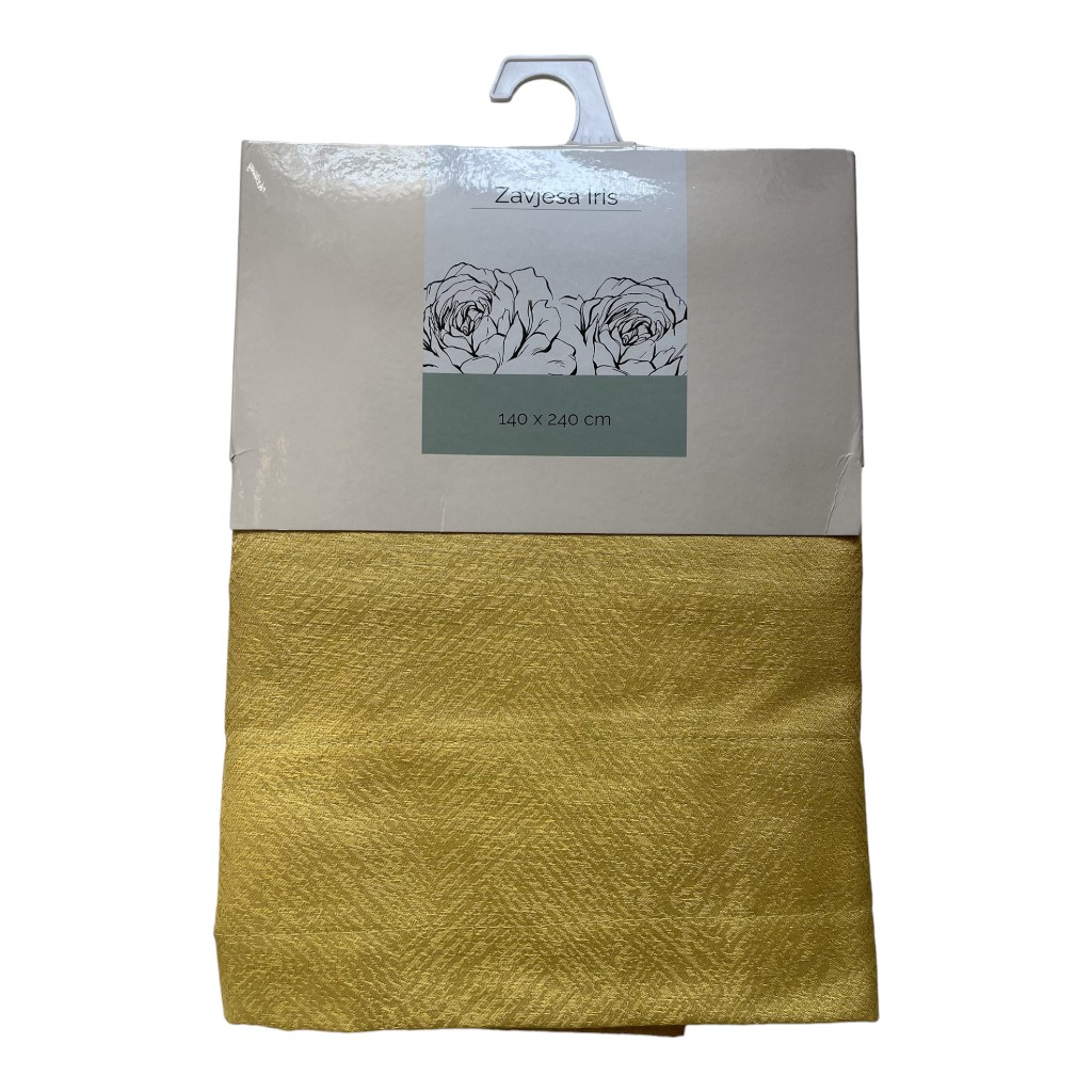 Cortina Blackout Amarilla Jacquard 140X240Cm