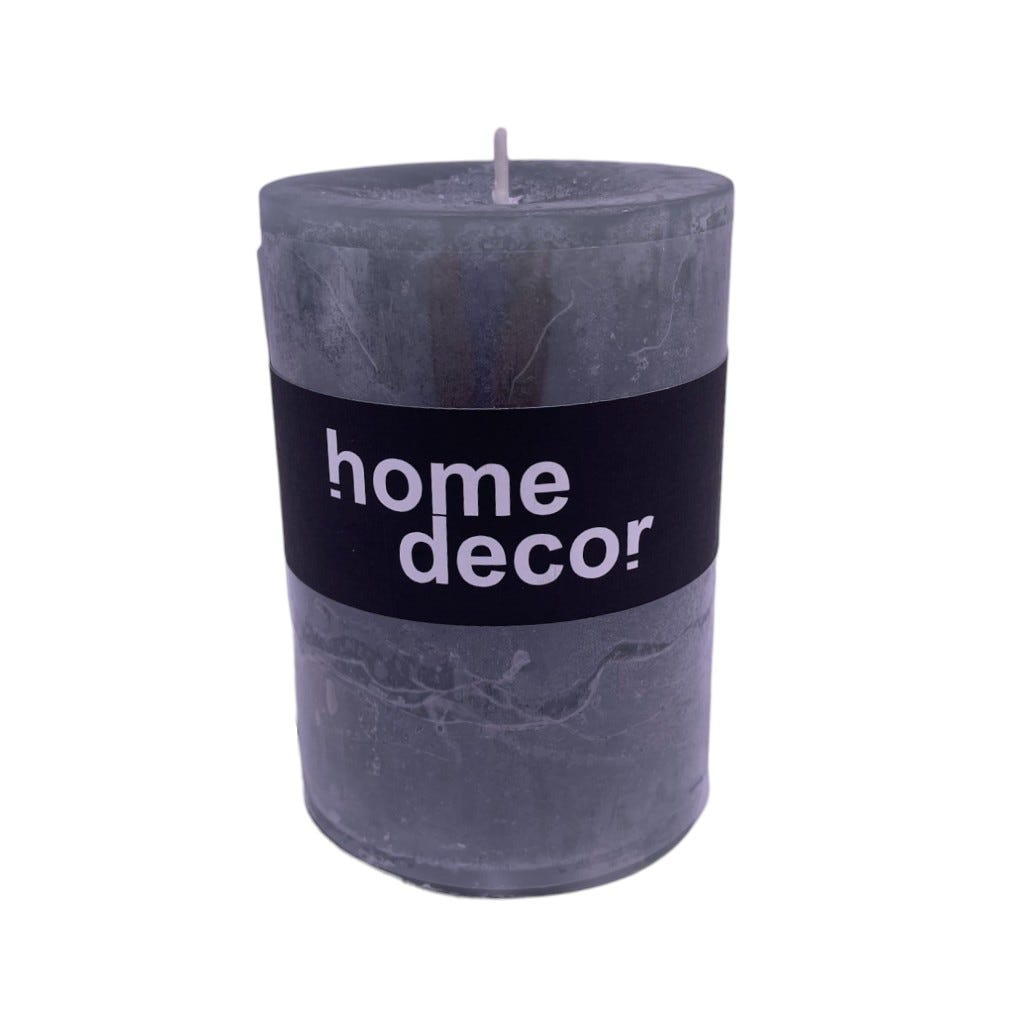 Vela Decorativa Gris 7X10Cm