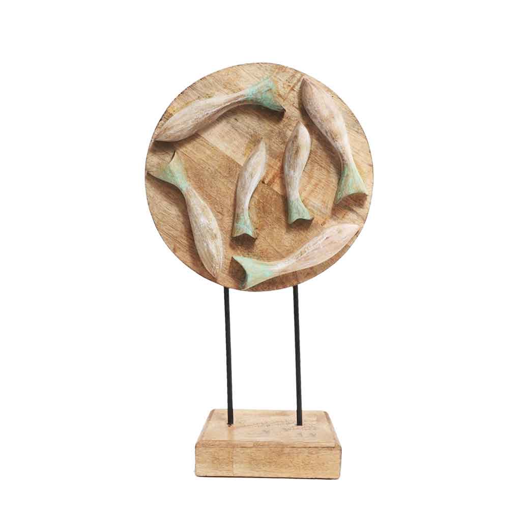 Figura Decorativa De Pez 44x25x13cm