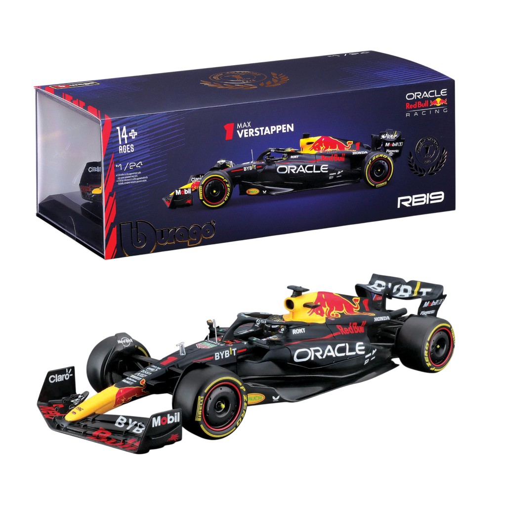 Coche De Carrera 1:24 Formula 1 Red Bull Con Casco