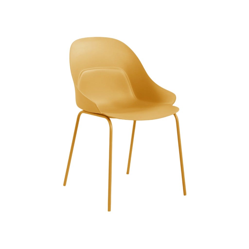 Silla De Comedor Amarillo Juanchi 55X52X82Cm