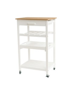 Carrito de Cocina Blanco 40X55.5X90.5CM