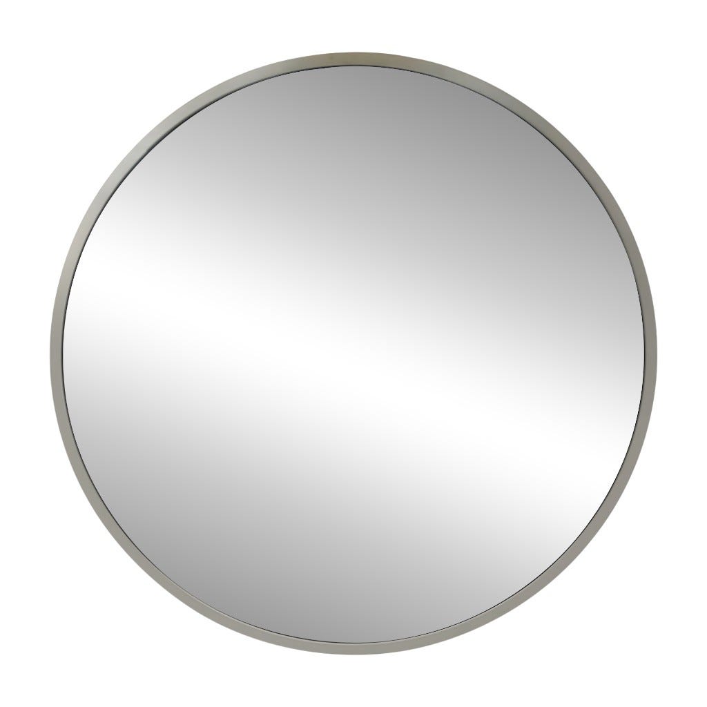 Espejo De Pared Con Borde Gris 40X2.5Cm