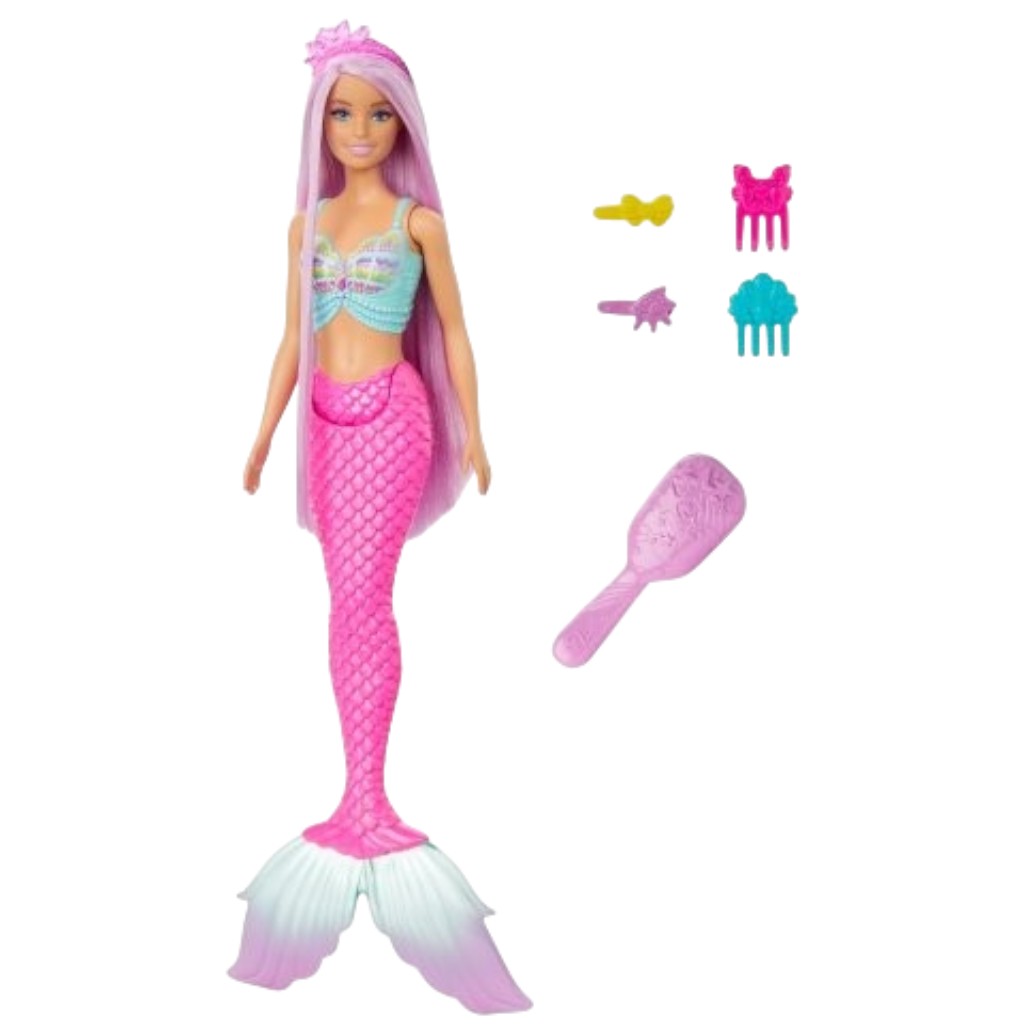 Barbie Muñeca De Sirena Con Cabello De Fantasía Rosa