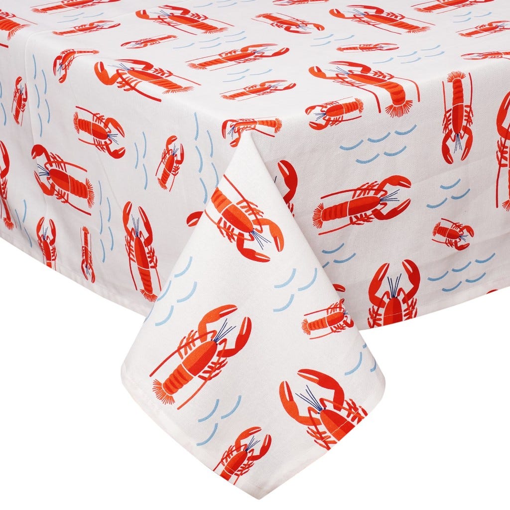 Mantel Estampado Rojo 140X180Cm
