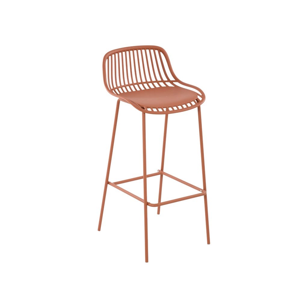 Taburete De Barra Terracota Shendrick 51X41,5X97Cm