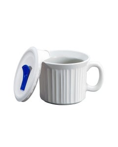 Taza Con Tapa Blanca 20Oz Corningware