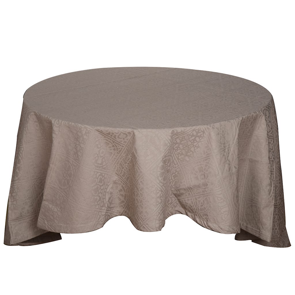 Mantel Redondo Estampado En Alto Relieve