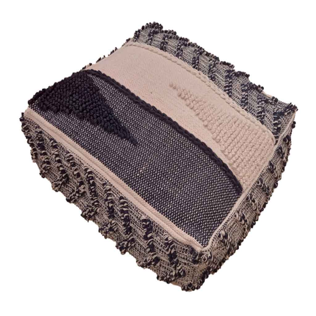 Cojín Cuadrado Azul Con Detalles 60x60x20cm