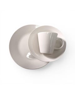 Juego De Vajilla De Cerámica Blanco 12 Pzas